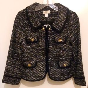ANN TAYLOR LOFT TWEED JACKET SZ 2 NWT